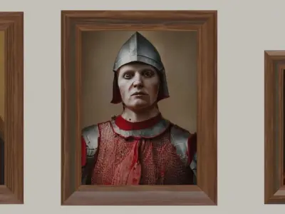 Old Creepy Paintings Pack Low-poly 3D model