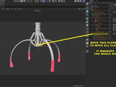 Metal Claw 9 with RIG 3D model