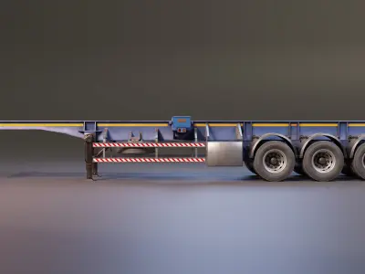 SkeltonTrailer flatbed trailer 3D model