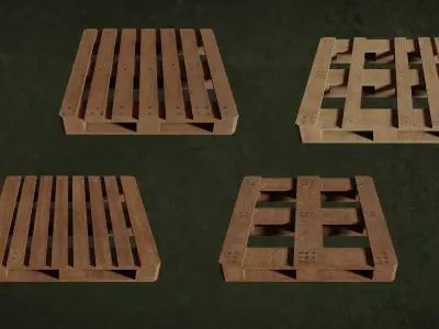 Pallets Wood Series Fiber Relics Content Group0 N2-5 3D model
