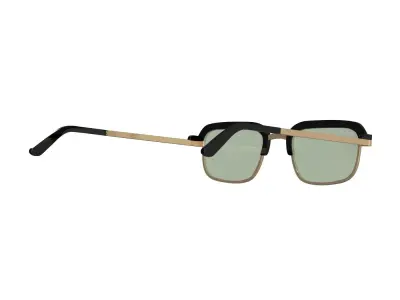 Mint Browline Sunglasses 3D model