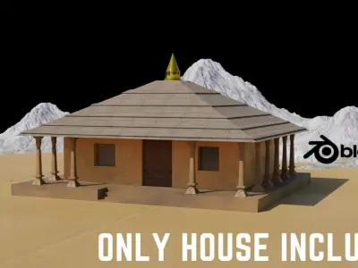 Medieval House Asset 3D model created using blender-Pack 1-10 3D model