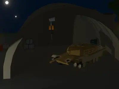 Military Base Low Poly Low-poly 3D model