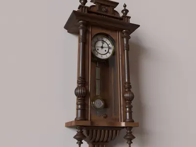Antique Pendulum Wall Clock 3D model