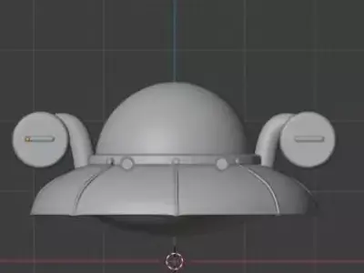 Rick Sanchez ship Low-poly 3D model