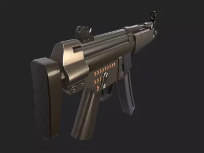 Heckler and Koch MP5 - Asset Model 3D Free low-poly 3D model