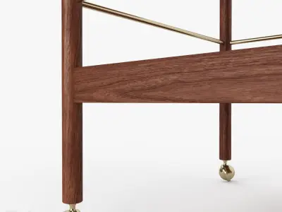 Mid-Century Bar Cart by West Elm 3D model