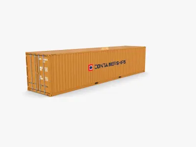 40ft Shipping Container Containerships 3D model