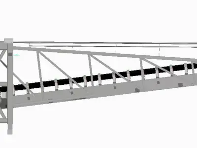 Mobile hopper feeder for port utilities 3D model
