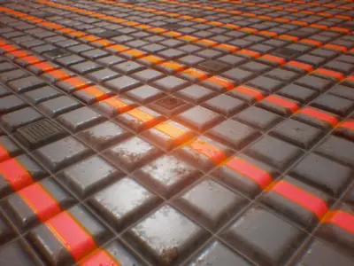 PBR Seamless Sci-Fi Texture 21 Low-poly 3D model