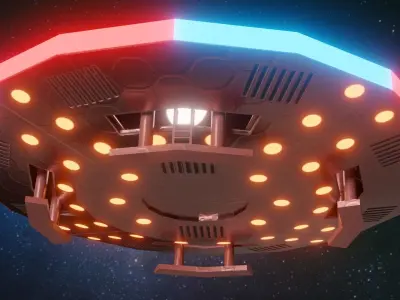 Flying Saucer- Low Poly Low-poly 3D model