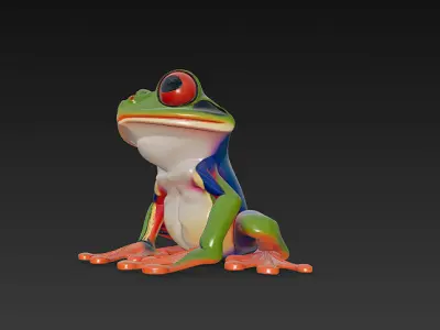 Frog Poisonous Realistic 3D Model Basic - Low Poly Realistic Low-poly 3D model buy