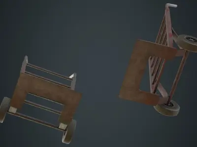Hand Truck 2B Low-poly 3D model