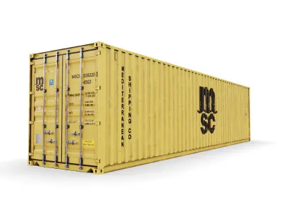 40 feet  High Cube MSC shipping container  3D model