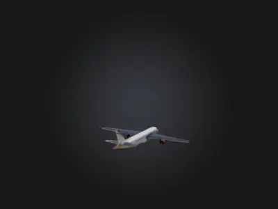 Airplane Low-poly 3D model get