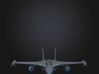 Futuristic Sci-Fi Jet Fighter 3D Model  Low-poly 3D model
