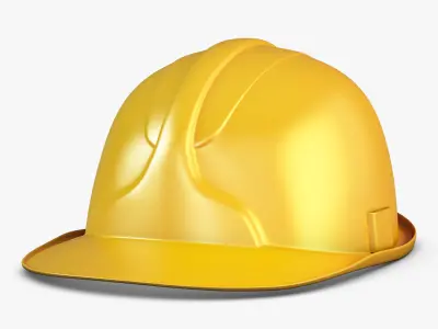 Hard hat yellow v 1 3D model