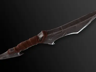 Stylized Dagger Sword Low-poly 3D model