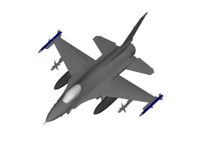 General Dynamics F-16 Fighting Falcon 3D model buy