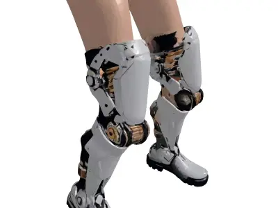 Futuristic Cybernetic Leg 3D Model 3D model purchase
