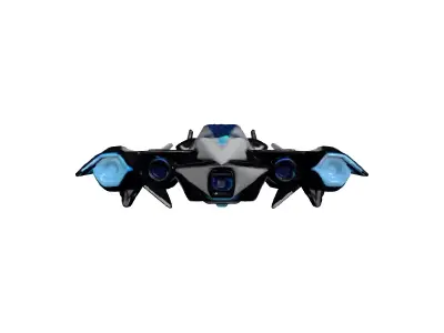 Futuristic SciFi Combat Spaceship 3D model