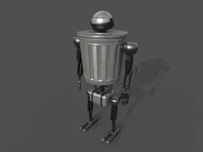 Robot Low-poly 3D model 27
