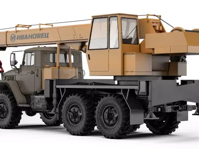 Ural 4320 KS-3574 1990 3D model