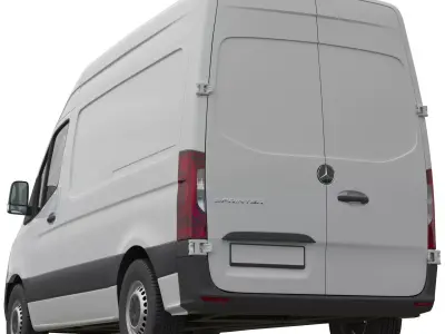 Mercedes Sprinter Detailed interior Compact High Roof 2018 3D model
