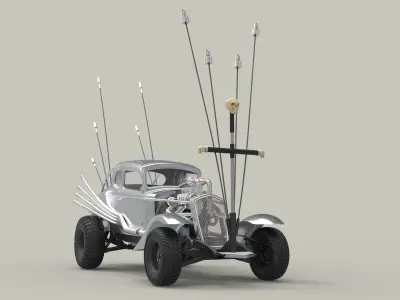 Nux car from the movie Mad Max Fury road 3D model