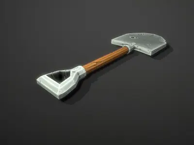 Stylized Shovel Low-poly 3D model