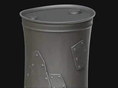 Stylized barrel 3D model purchase