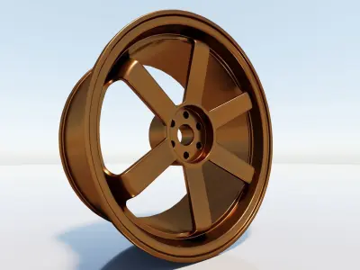 3D model of modern rim car wheel 3D model