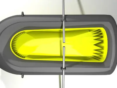 Inflatable row boat - Type 1 3D model