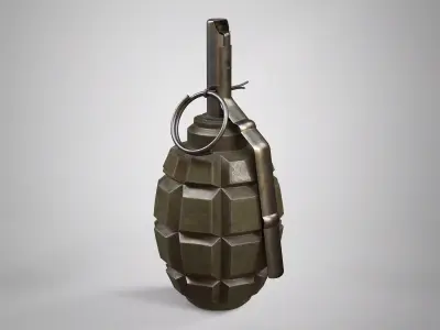 F1 Hand Grenade AAA Game Ready Low-poly 3D model