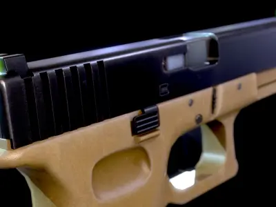 Glock pistol Low-poly 3D model purchase