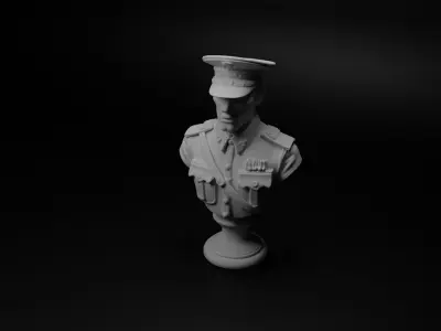 WW1 British Soldier Bust Chess 3D print model purchase