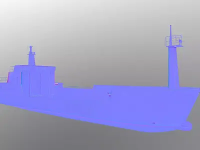 Fishing Vessel Ship Low-poly 3D model
