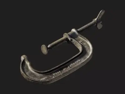 Used Rusty C clamp  3D model