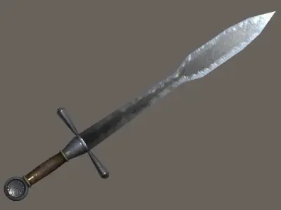 Long sword3 Low-poly 3D model