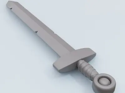 Finn Sword - Golden Sword of Battle Free low-poly 3D model