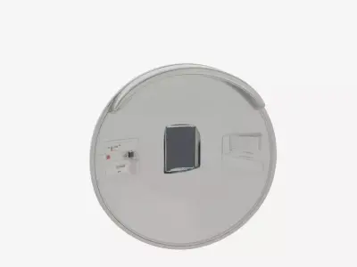 Detailed 3D of Bank Security Convex Mirror Adjustable Bracket 3D model