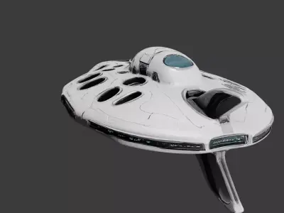 Organic Futuristic UFO Spaceship 3D Model 3D model