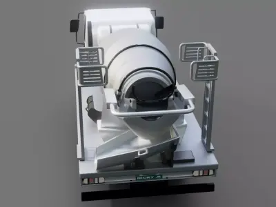 Isuzu NKR Concrete Mixer 3D model