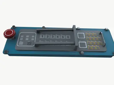 IS Machine Control panel 3D model