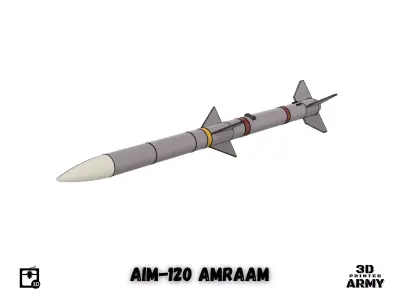 AIM-120 AMRAAM - 3D printing files for aeromodelling  3D print model