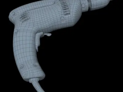 Drill Middle Poly 3D model