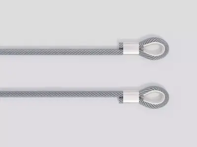 Steel Wire LowPoly Low-poly 3D model