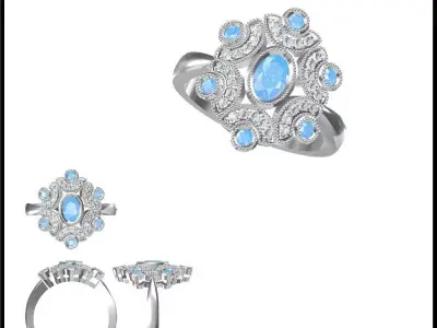 JCD Format  Antique wedding rings jcd wedding ring 3D print model