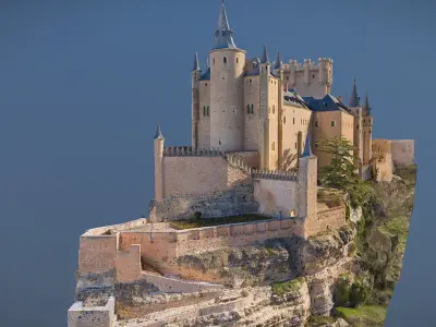 Gothic Medieval Castle - Low Poly Low-poly 3D model