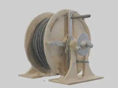 Ropepulley Model Low-poly 3D model
